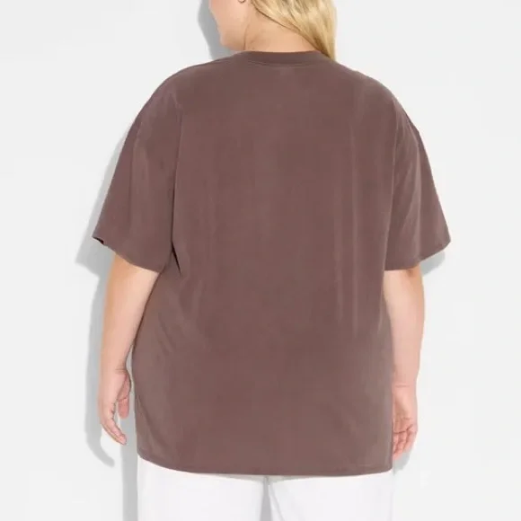 Wild Fable Brown Tee with Graphic Print - Picture 3 of 12